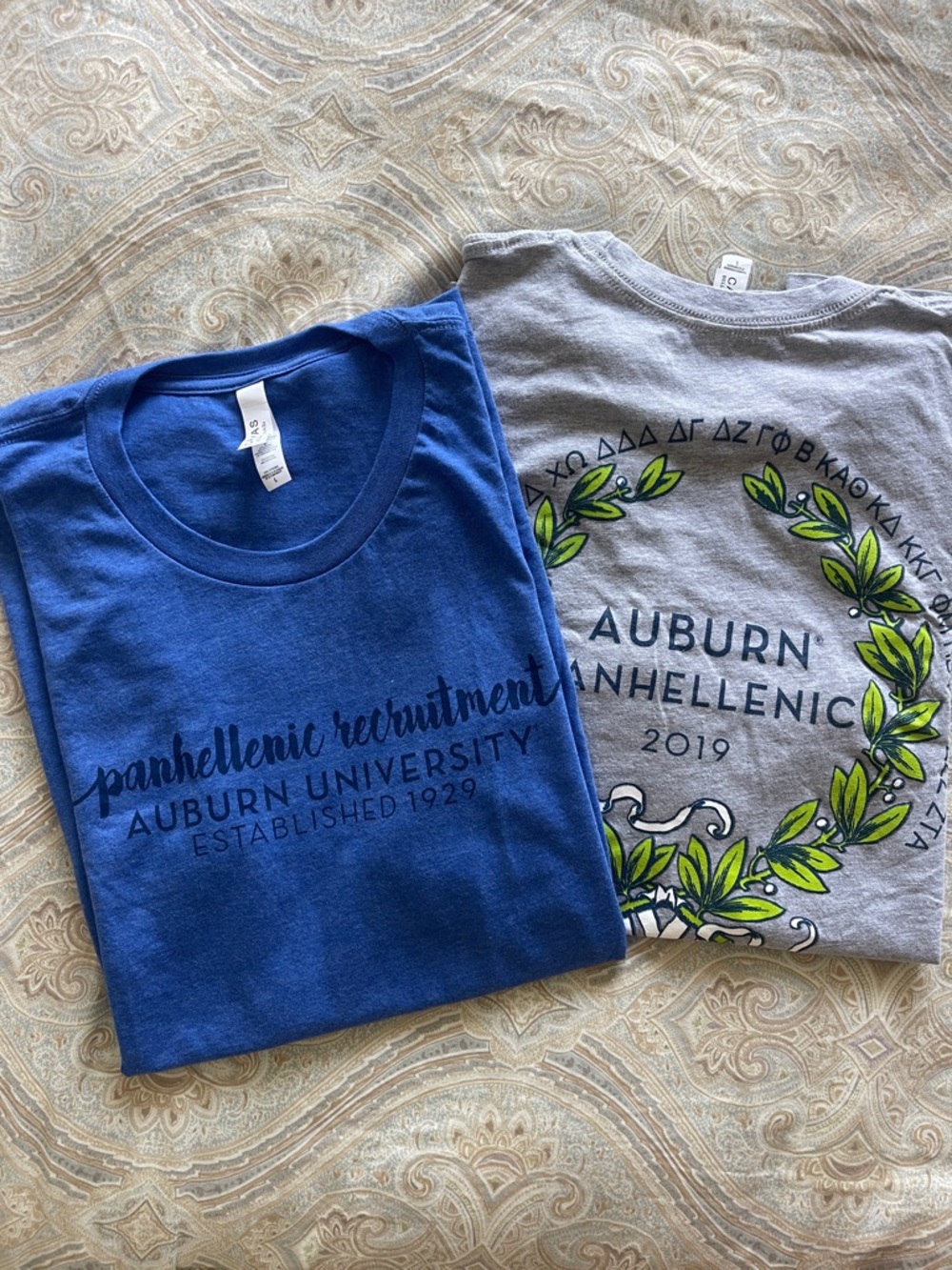 Auburn University Greek Life Panhellenic Crewneck Tees - Set of 2